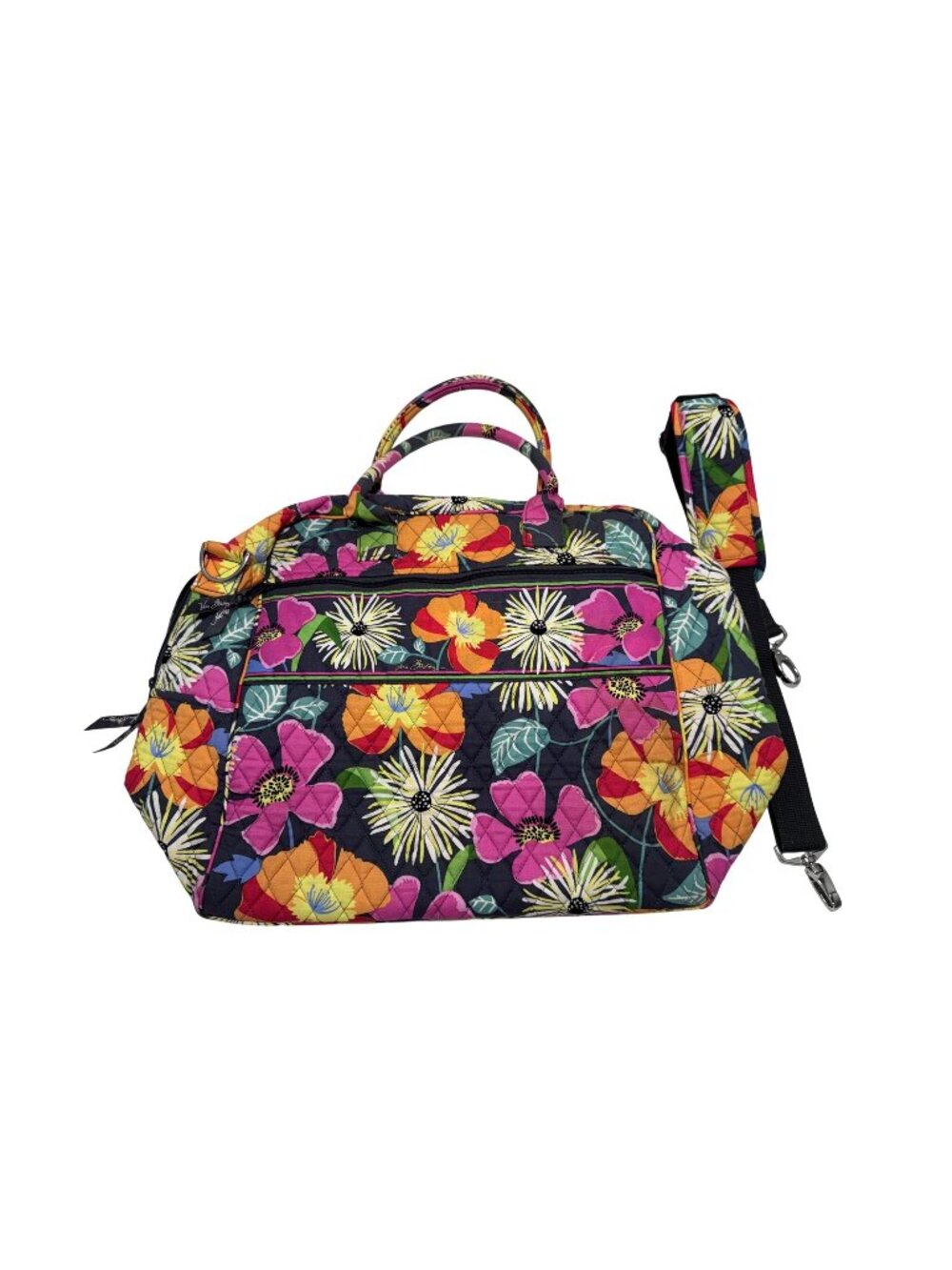 Vera Bradley Jazzy Blooms Weekender Large Bag Shoulder Strap Retired Pattern 15"